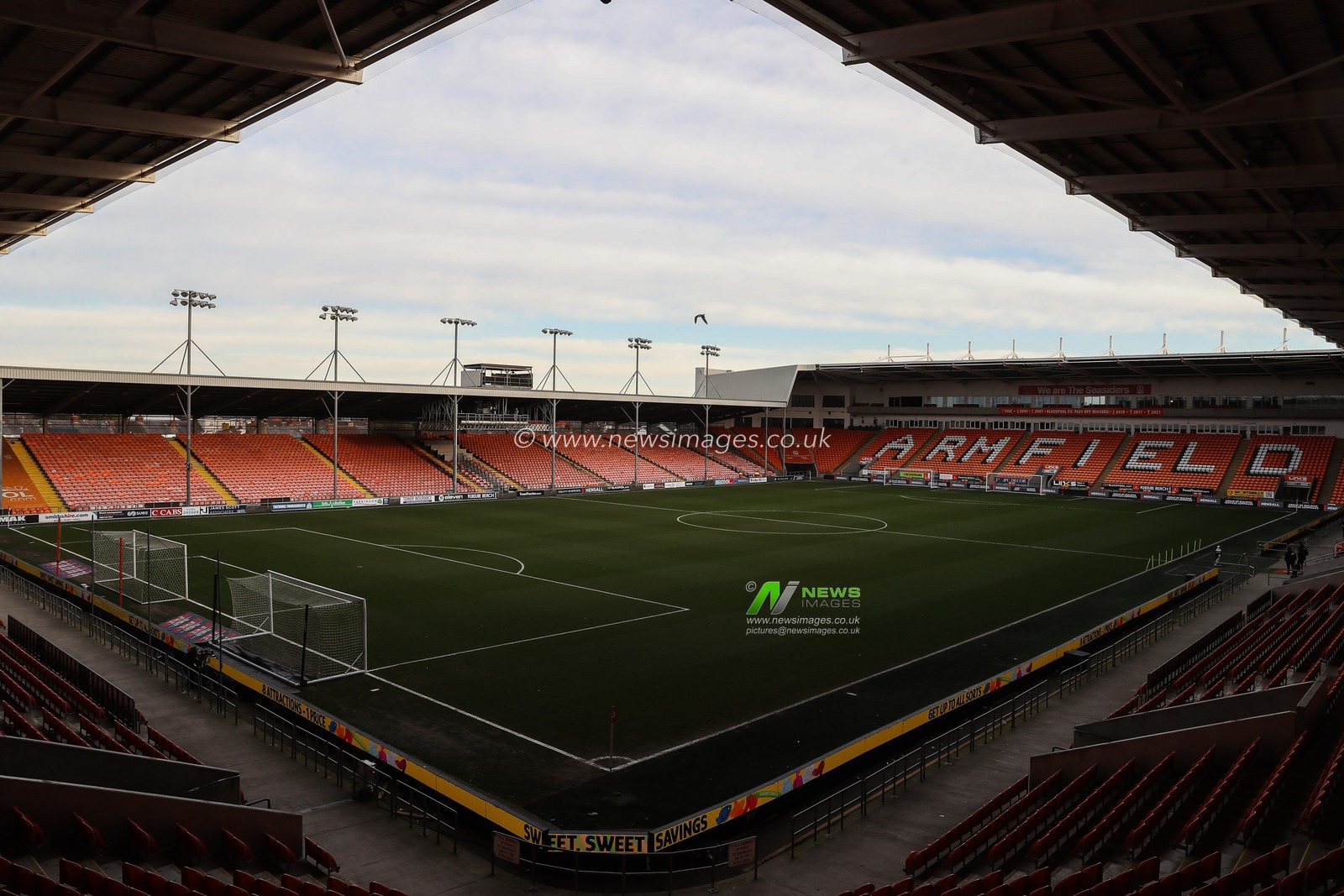 A general view inside of Bloomfield Road, home of Blackpool ahead of the Sky Bet League 1 match Blackpool vs Peterborough United at Bloomfield Road, Blackpool, United Kingdom, 4th March 2025

(Photo by Gareth Evans/News Images)