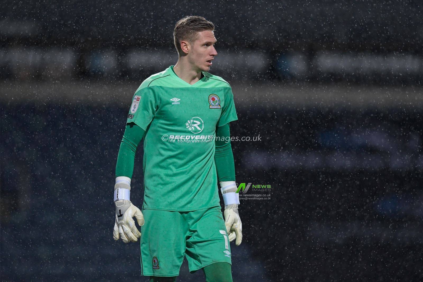 Thomas Kaminski #1 of Blackburn Rovers in action during the game