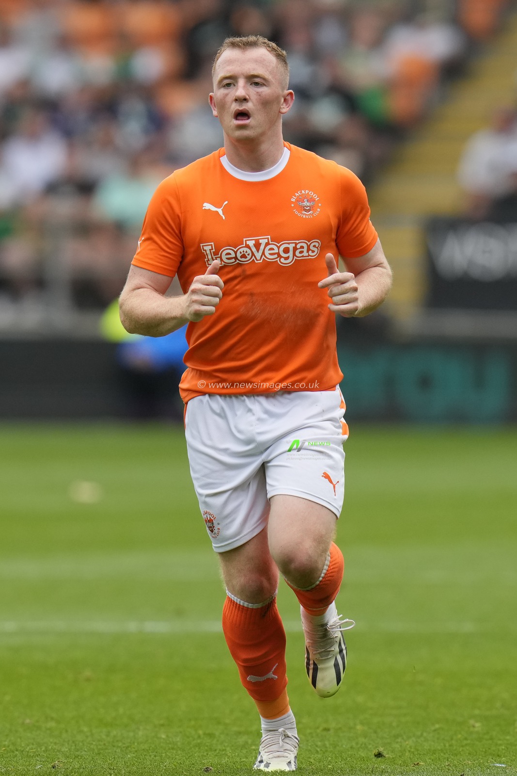 Shayne Lavery #19 of Blackpool during the Pre-season friendly match Blackpool vs Hibernian at Bloomfield Road, Blackpool, United Kingdom, 29th July 2023

(Photo by Steve Flynn/News Images)