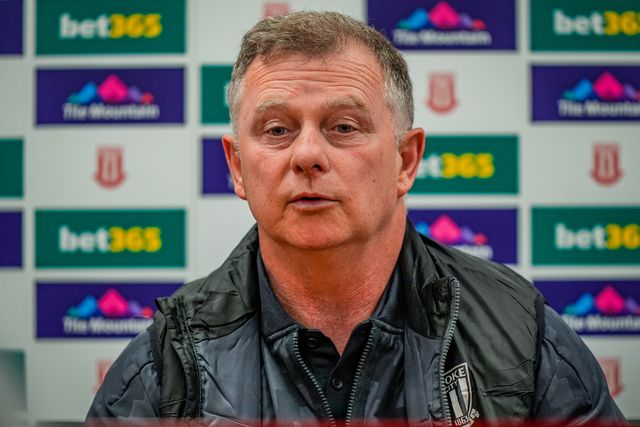 Mark Robins manager of Stoke City in the manager post match press conference during the Sky Bet Championship match Stoke City vs Sheffield Wednesday at Bet365 Stadium, Stoke On Trent, United Kingdom on 03 April 2026

(Photo by Maynard Manyowa/News Images)