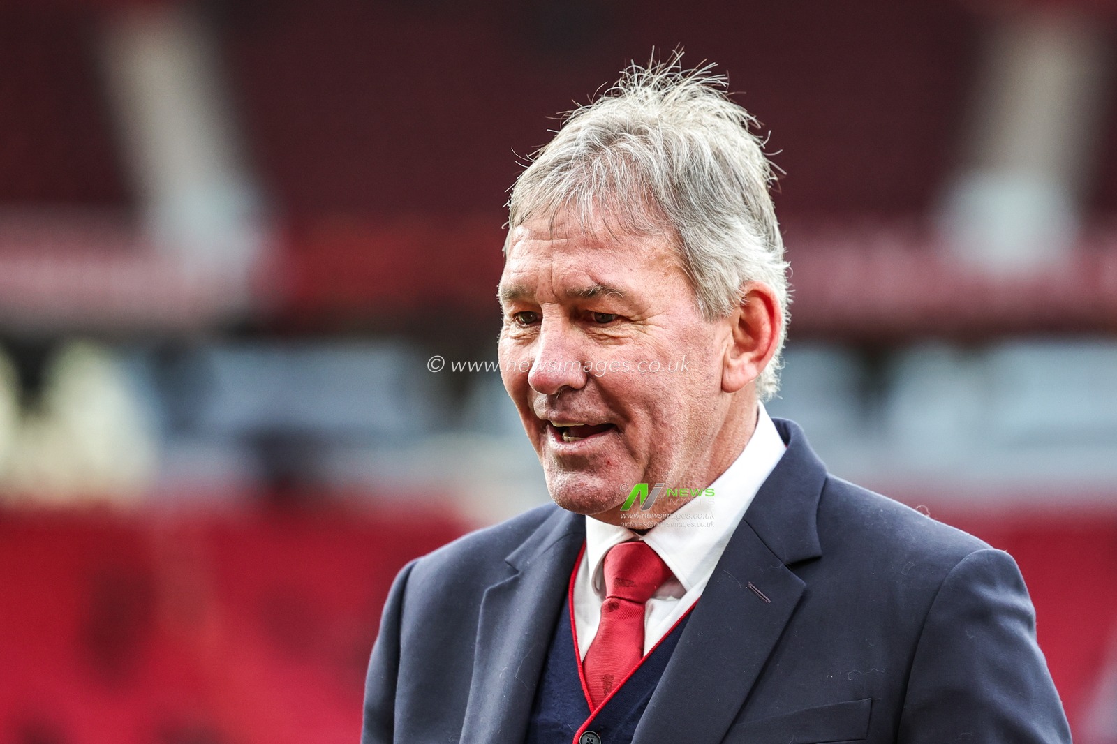 Former Manchester United player Bryan Robson during the Premier League match Manchester United vs Leeds United at Old Trafford, Manchester, United Kingdom on 13 April 2026

(Photo by Mark Cosgrove/News Images)
