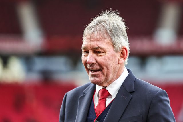 Former Manchester United player Bryan Robson during the Premier League match Manchester United vs Leeds United at Old Trafford, Manchester, United Kingdom on 13 April 2026

(Photo by Mark Cosgrove/News Images)