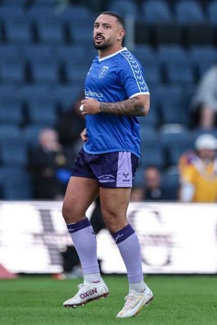 Elliot Minchella of Hull KR in the pre-game warm up during the Betfred Super League round 23 match Leeds Rhinos vs Hull KR at Headingley Stadium, Leeds, United Kingdom, 21st August 2025

(Photo by Mark Cosgrove/News Images)