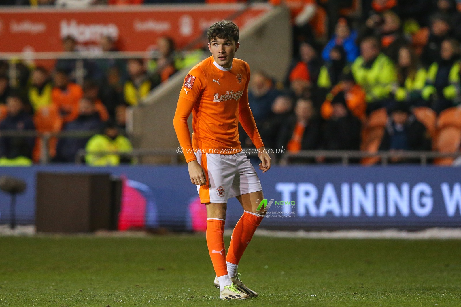 Kyle Joseph of Blackpool during the Emirates FA Cup Third Round Replay match Blackpool vs Nottingham Forest at Bloomfield Road, Blackpool, United Kingdom, 17th January 2024

(Photo by Gareth Evans/News Images)