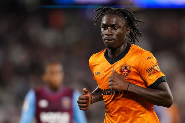 Mateus Mane of Wolverhampton Wanderers during the Sky Bet Championship match West Ham United vs Wolverhampton Wanderers at London Stadium, London, United Kingdom on 01 September 2026

(Photo by Harvey Murphy/News Images)