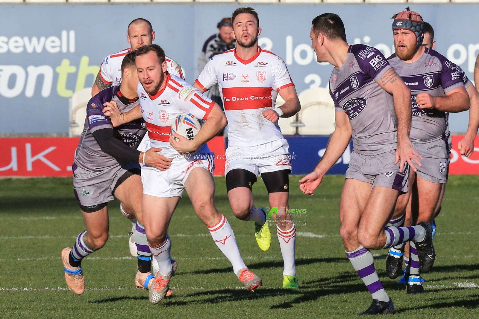 19th January 2020, Hull College Craven Park, Kingston upon Hull, England; Rugby League Pre Season, Hull Kingston Rovers v Featherstone Rovers : Adam Quinlan (1) of Hull KR runs with the ball

Credit: David Greaves/News Images