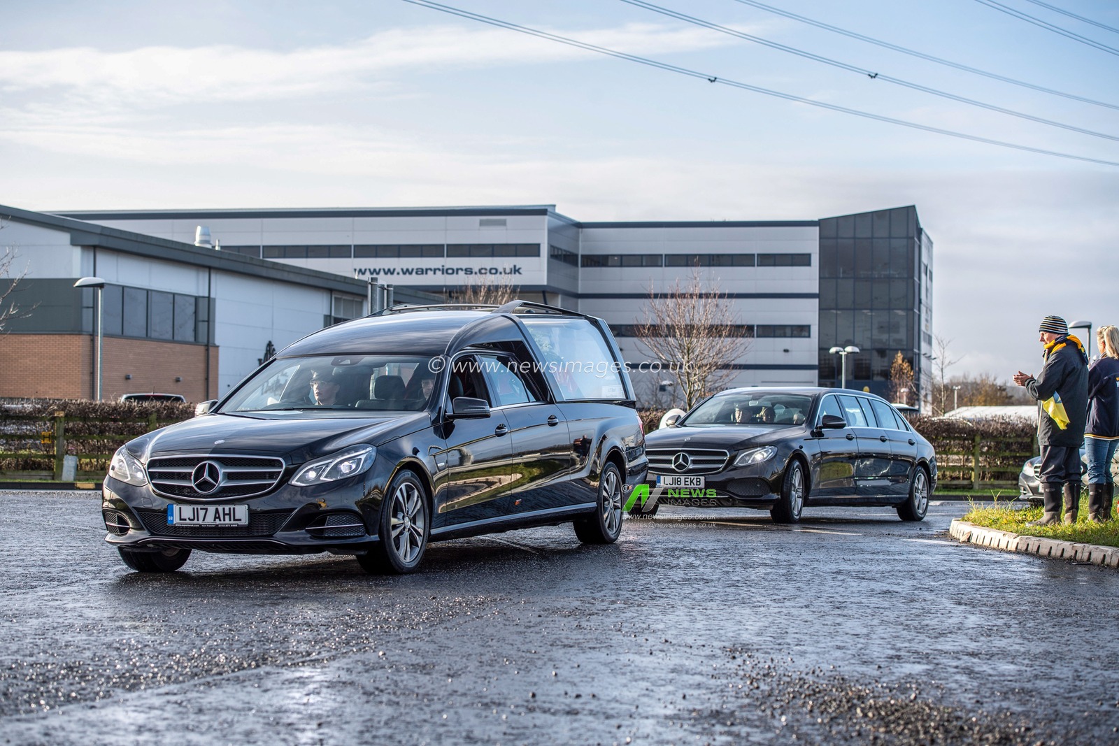Cecil Duckworth CBE's funeral procession in a final pass at Worcester Warriors Sixways Stadium