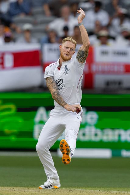 Ben Stokes (c) of England bowls during the NRMA Insurance Ashes First Test Day 2 Australia vs England at Optus Stadium, Perth, Australia, 22nd November 2025

(Photo by Santanu Banik/News Images)

*** GER AUT SUI OUT ***