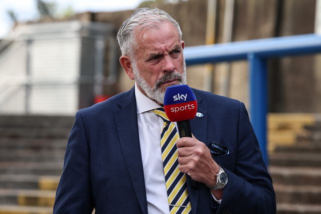 Leeds Rhinos Sporting Director Ian Blease in a Sky Sports interview during the Betfred Super League round 23 match Leeds Rhinos vs Hull KR at Headingley Stadium, Leeds, United Kingdom, 21st August 2025

(Photo by Mark Cosgrove/News Images)