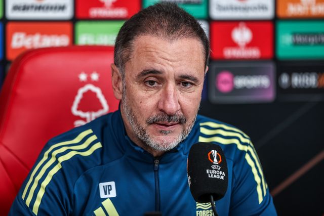 Vitor Pereira manager of Nottingham Forest speaks to the press during the Nottingham Forest pre-match press conference ahead of their UEFA Europa League last 16 match against FC Midtjylland at The Nigel Doughty Academy, Nottingham, United Kingdom on 11 March 2026

(Photo by Alfie Cosgrove/News Images)