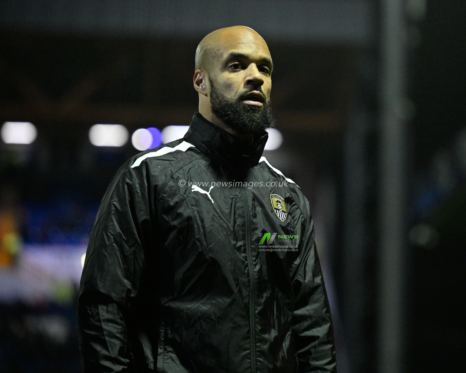 David McGoldrick 17# of Notts County Football Club warms up ahead of the match, during the Sky Bet League 2 match Stockport County vs Notts County at Edgeley Park Stadium, Stockport, United Kingdom, 22nd December 2023

(Photo by Cody Froggatt/News Images)