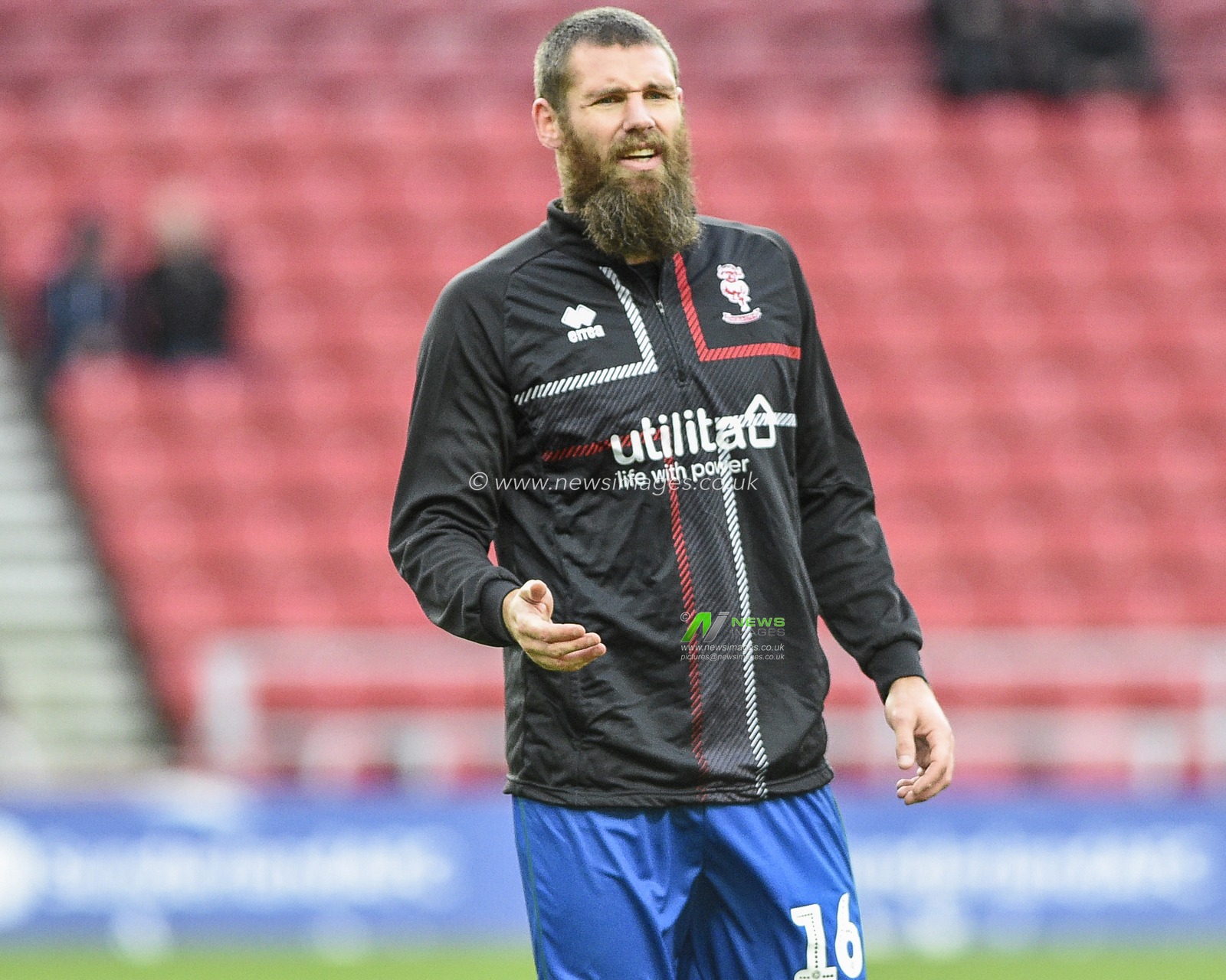 4th January 2020, Stadium Of Light, Sunderland, England; Sky Bet League 1, Sunderland v Lincoln City : Michael Bostwick (16) of Lincoln City during the pre-game warmup

Credit: Iam Burn/News Images