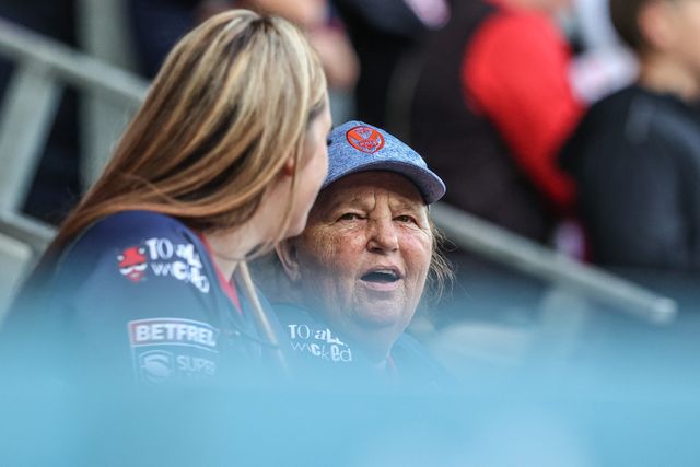 St Helens fans during the Betfred Super League round 19 match St Helens vs Leigh Leopards at Totally Wicked Stadium, St Helens, United Kingdom, 17th July 2025

(Photo by Alfie Cosgrove/News Images)