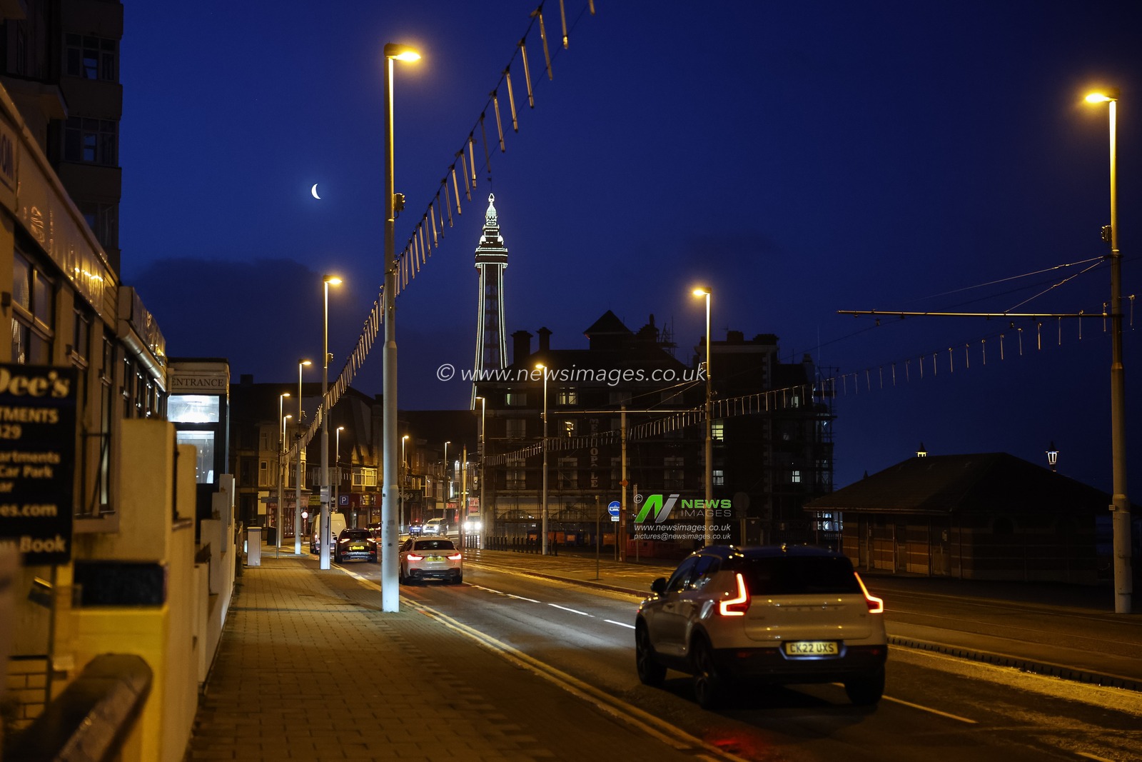 Storm Ã‰owyn batters Blackpool Promenade after a Amber warning of wind was forecast by the Met Office, Blackpool, United Kingdom, 24th January 2025

(Photo by Mark Cosgrove/News Images)