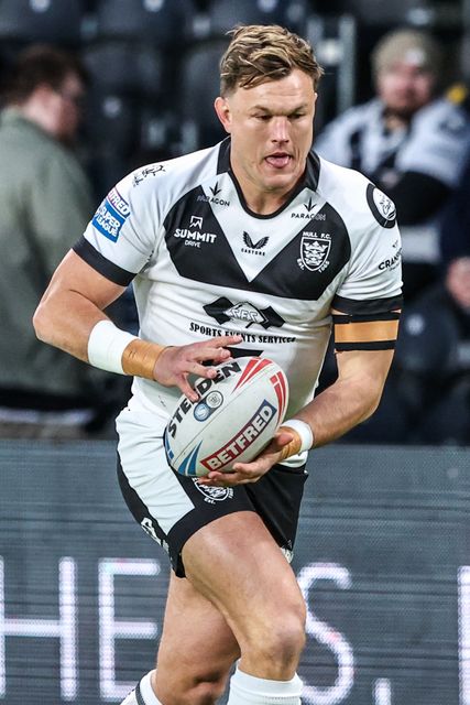 Liam Knight of Hull FC in the pre-game warm up during the Betfred Super League round 1 match Hull FC vs Bradford Bulls at MKM Stadium, Hull, United Kingdom on 14 February 2026

(Photo by Alfie Cosgrove/News Images)