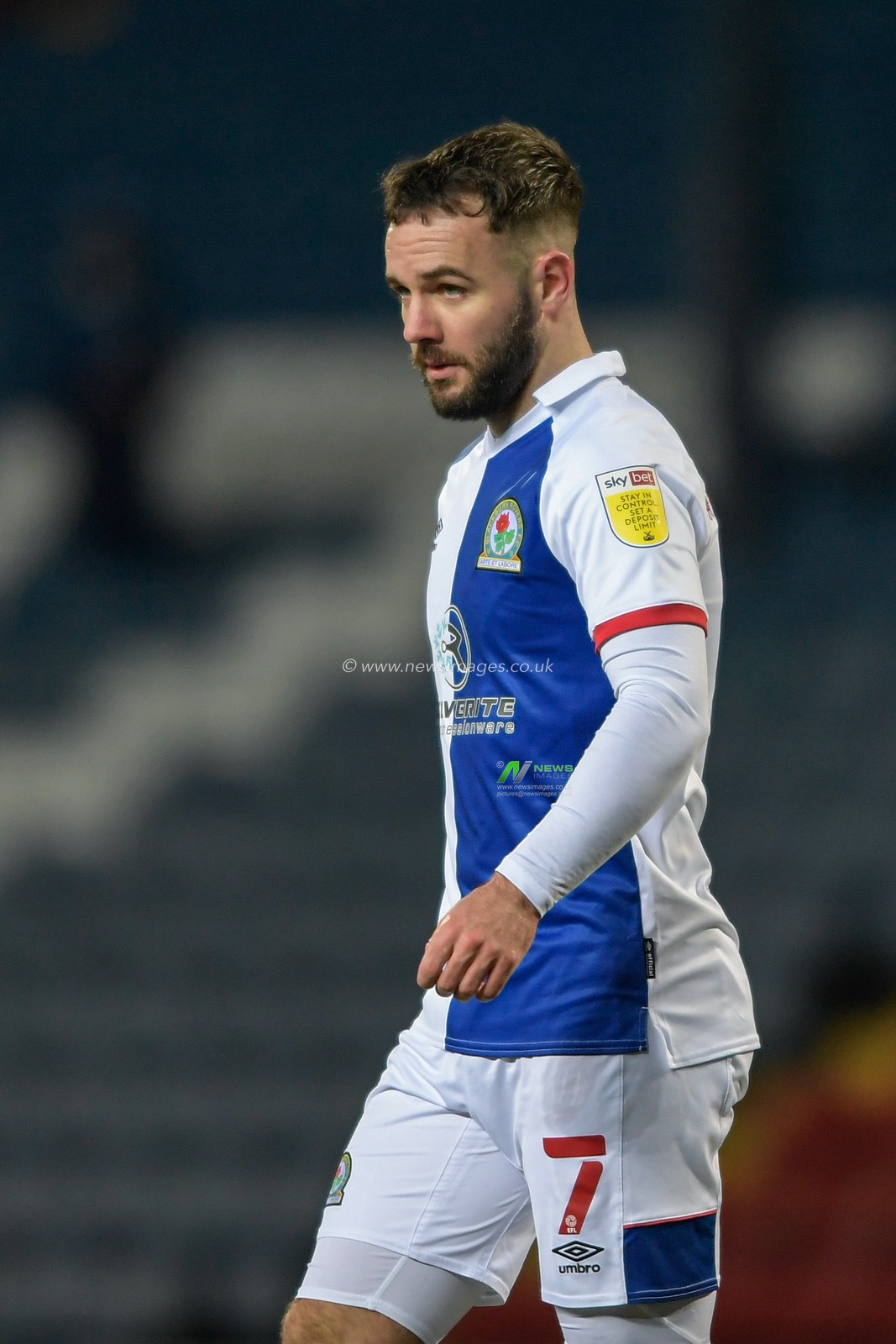 Adam Armstrong #7 of Blackburn Rovers in action during the game