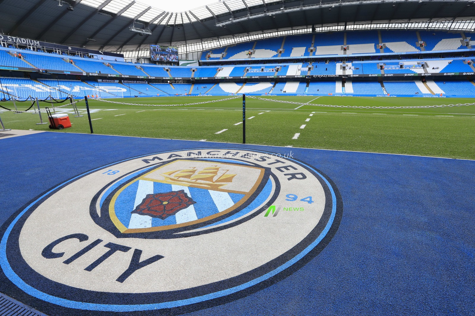 Inside The Etihad Stadium ahead of the Premier League match Manchester City vs Fulham at Etihad Stadium, Manchester, United Kingdom, 2nd September 2023

(Photo by Conor Molloy/News Images)