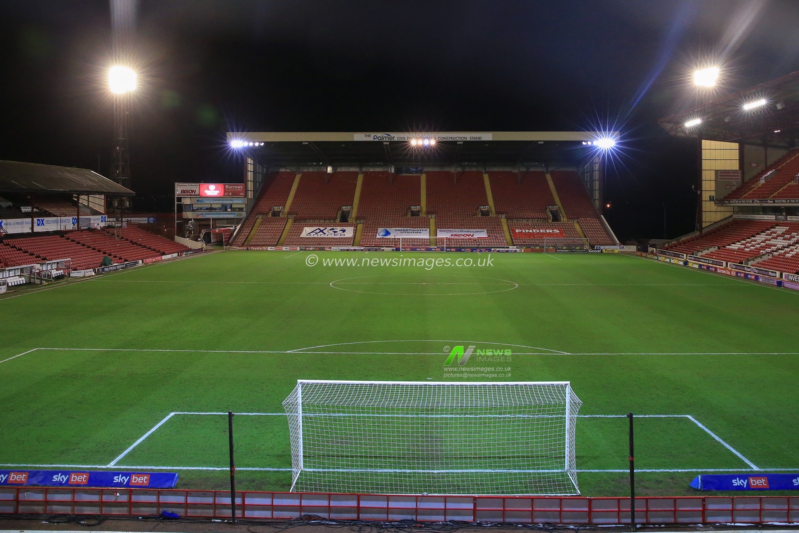 A general view of the Oakwell venue for todays game.