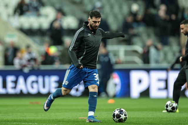 Abbas Hüseynov of Qarabag in the pregame warmup session during the UEFA Champions League Knockout Round Play-offs Newcastle Untied vs Qarabag at St. James's Park, Newcastle, United Kingdom on 24 February 2026

(Photo by Mark Cosgrove/News Images)