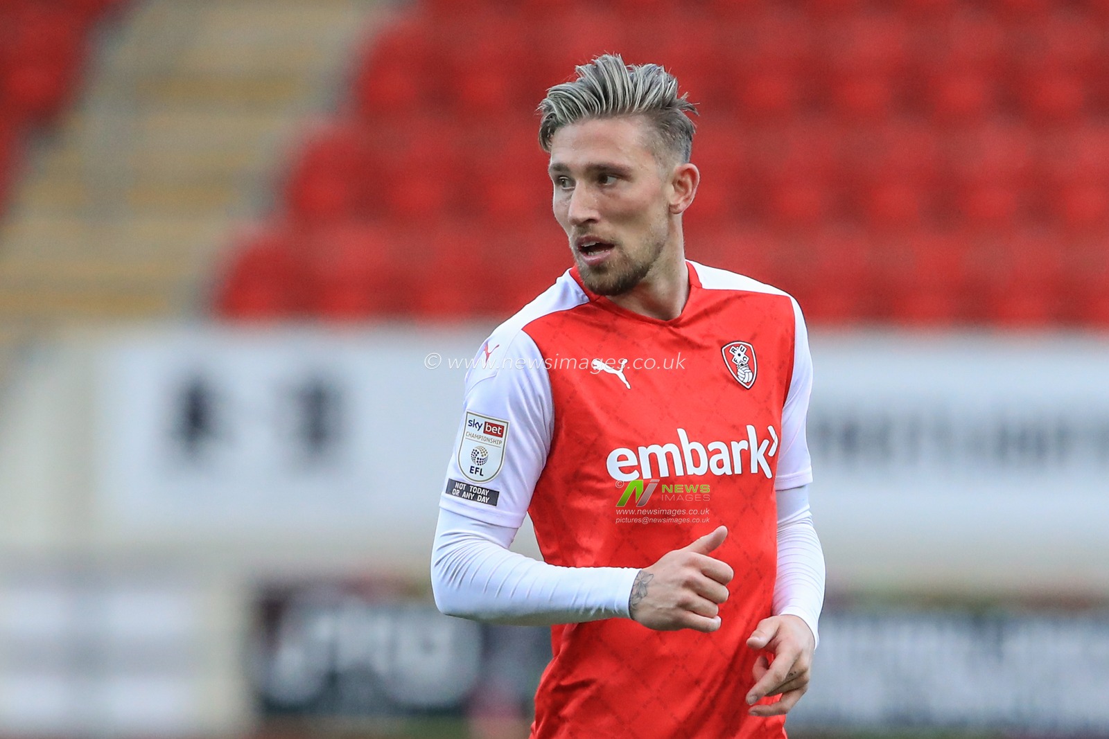 Angus MacDonald #21 of Rotherham United during the game