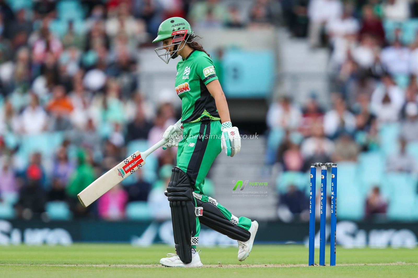 Maia Bouchier of Southern Brave looks dejected following her dismissal during the The Hundred match Oval Invincibles Women vs Southern Brave Women at The Kia Oval, London, United Kingdom, 8th August 2024

(Photo by Izzy Poles/News Images)