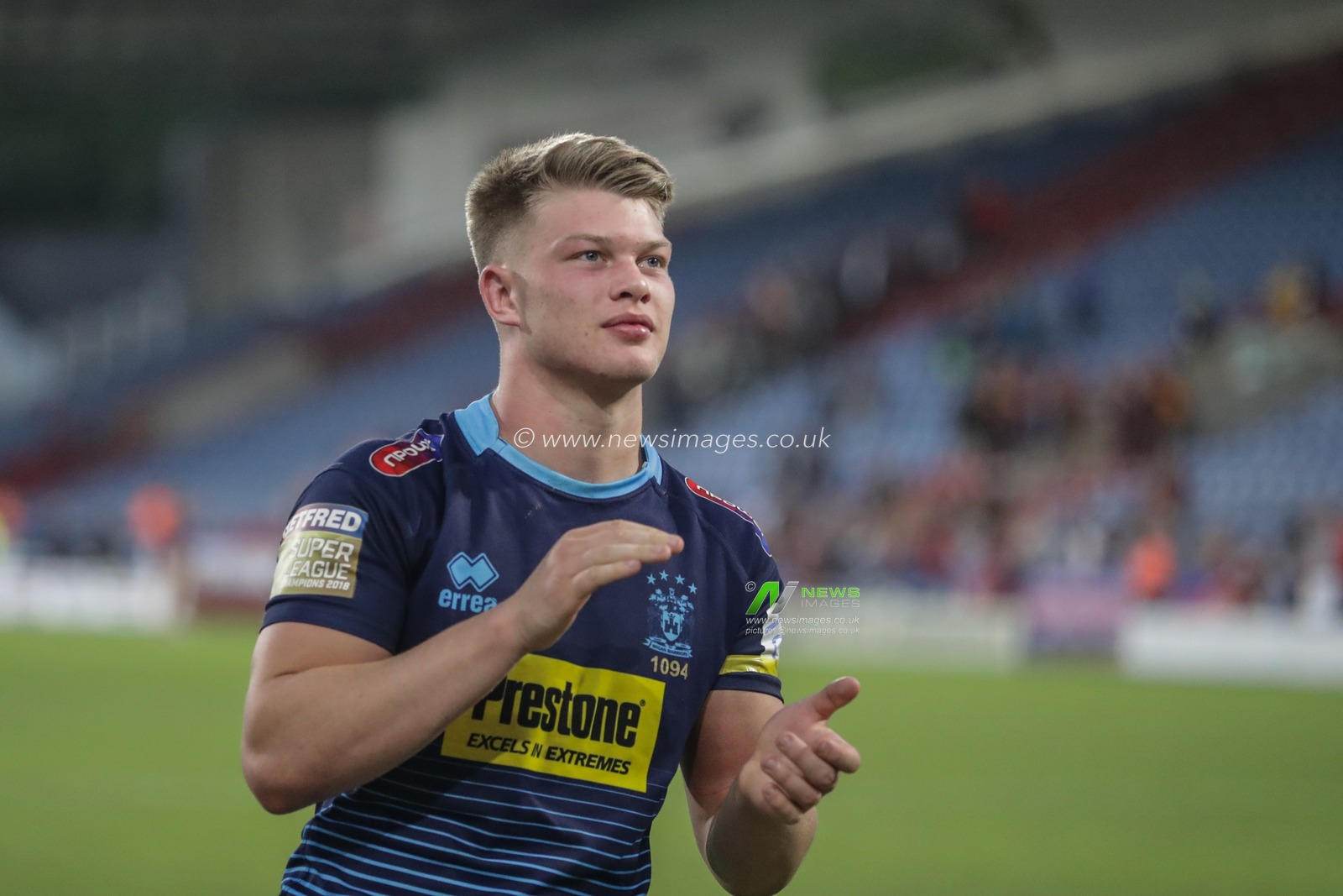 21st June 2019 , John Smiths Stadium, Huddersfield, England; Betfred Super League, Round 19, Huddersfield Giants vs Wigan Warriors ; Morgan Smithies (38) of Wigan Warriors 


Credit Mark Cosgrove/News Images