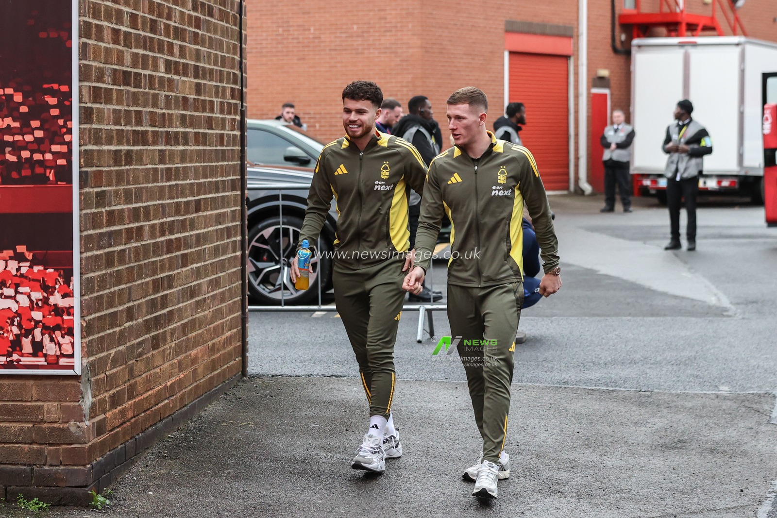 Neco Williams of Nottingham Forest and Elliot Anderson of Nottingham Forest arrive during the Premier League match Nottingham Forest vs Ipswich Town at City Ground, Nottingham, United Kingdom, 30th November 2024

(Photo by Alfie Cosgrove/News Images)
