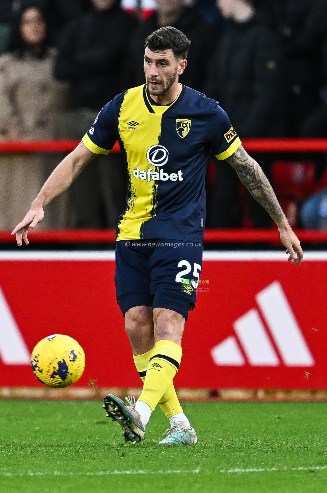 Marcos Senesi of Bournemouth during the Premier League match Nottingham Forest vs Bournemouth at City Ground, Nottingham, United Kingdom, 23rd December 2023

(Photo by Craig Thomas/News Images)