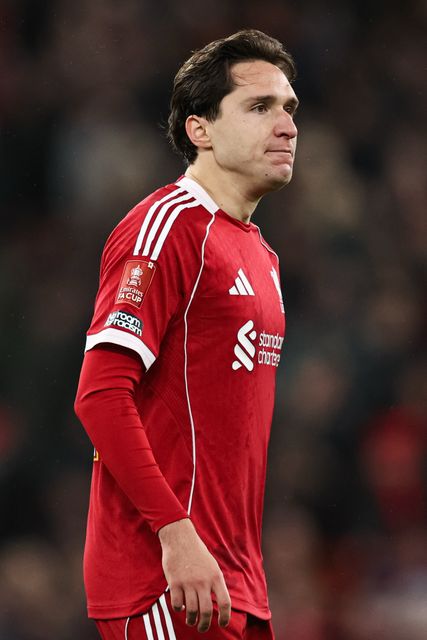 Federico Chiesa of Liverpool during the Emirates FA Cup Third Round match Liverpool vs Barnsley at Anfield, Liverpool, United Kingdom, 12th January 2026

(Photo by Alfie Cosgrove/News Images)