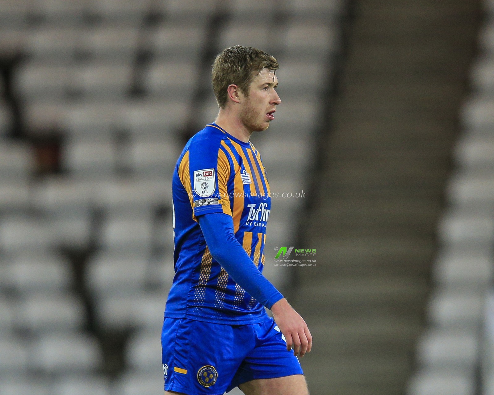 Ryan Sears #12 of Shrewsbury Town during the game