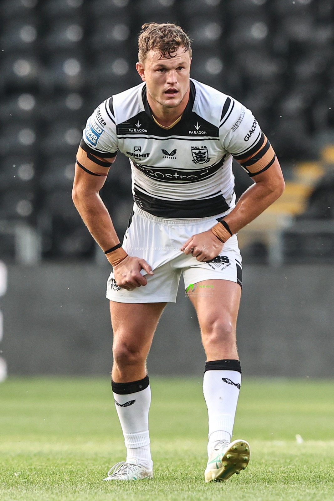 Liam Knight of Hull FC during the Betfred Super League round 18 match Hull FC vs Wakefield Trinity at MKM Stadium, Hull, United Kingdom, 10th July 2025

(Photo by Alfie Cosgrove/News Images)