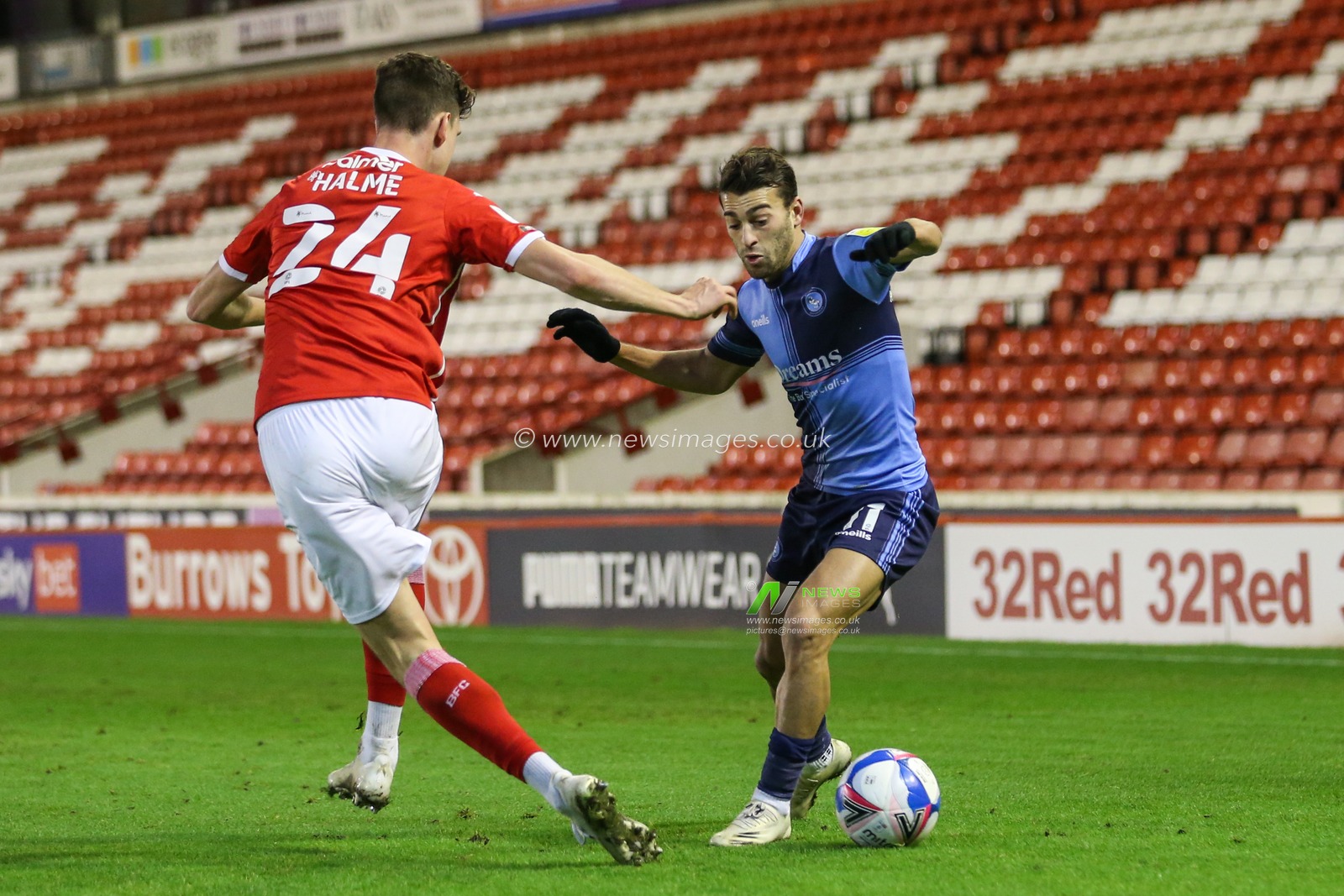 Scott Kashket #11 of Wycombe Wanderers in action during the game