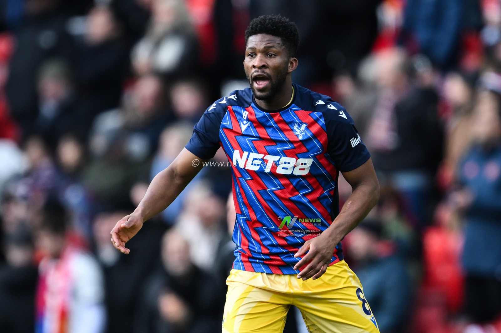 Jefferson Lerma of Crystal Palace during the pre-game warm up ahead of the Premier League match Manchester United vs Crystal Palace at Old Trafford, Manchester, United Kingdom, 2nd February 2025

(Photo by Craig Thomas/News Images)