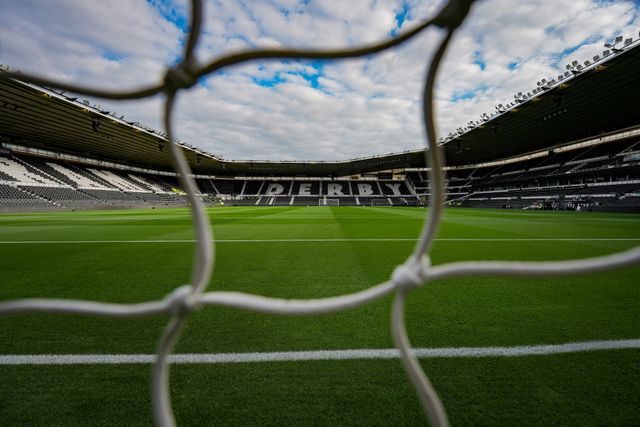 A general view of the pitch and stands during the Sky Bet Championship match Derby County vs West Bromwich Albion at Pride Park Stadium, Derby, United Kingdom on 09 September 2026

(Photo by Maynard Manyowa/News Images)