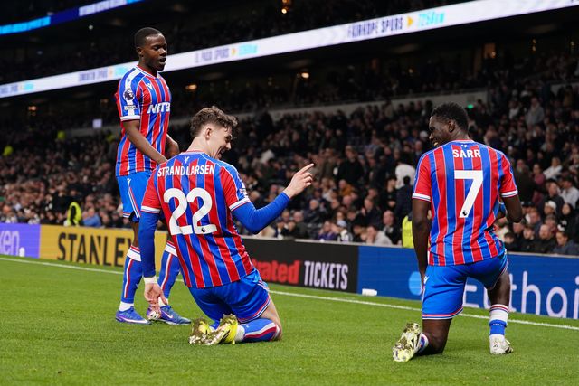 Crystal Palace players celebrate third goal during the Premier League match Tottenham Hotspur vs Crystal Palace at Tottenham Hotspur Stadium, London, United Kingdom on 05 March 2026

(Photo by Harvey Murphy/News Images)