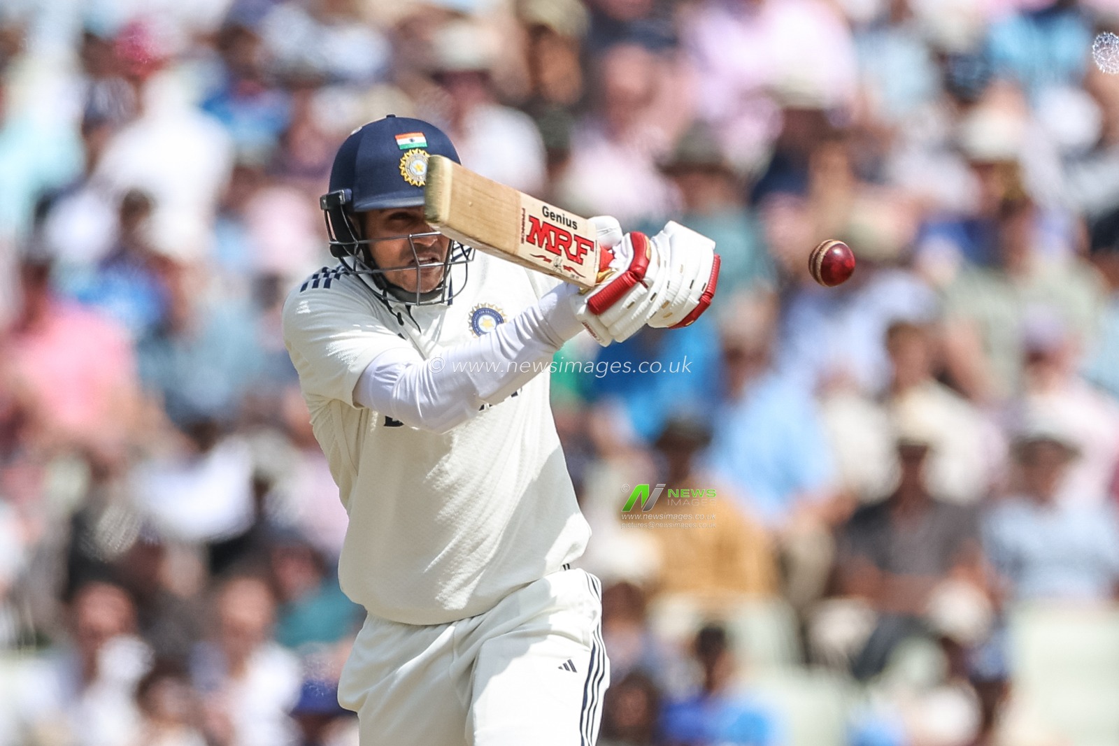 India captain Shubman Gill in action during the 2nd Rothesay Test Match Day 1 England vs India at Edgbaston, Birmingham, United Kingdom, 2nd July 2025

(Photo by Mark Cosgrove/News Images)