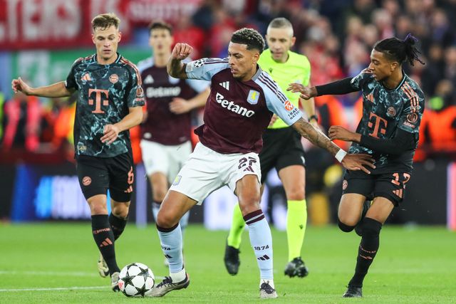 Morgan Rogers of Aston Villa breaks with the ball during the UEFA Champions League League Stage match Aston Villa vs Bayern Munich at Villa Park, Birmingham, United Kingdom, 2nd October 2024

(Photo by Gareth Evans/News Images)