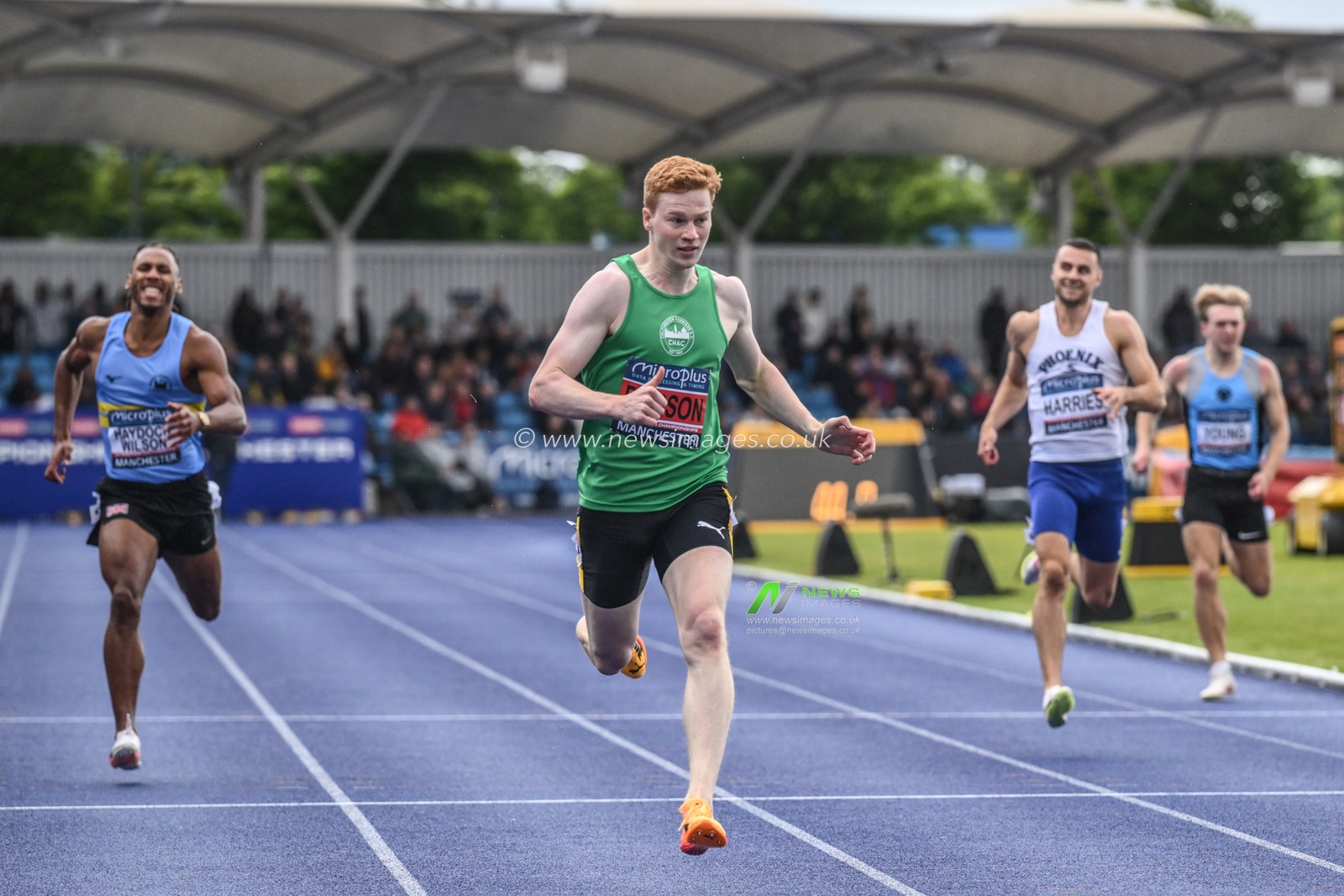 Charlie Dobson wins the mens 400m final and gets a place at the Olympics during the Microplus UK Athletics Championships Day 2 at Manchester Regional Arena, Manchester, United Kingdom, 30th June 2024

(Photo by Craig Thomas/News Images)