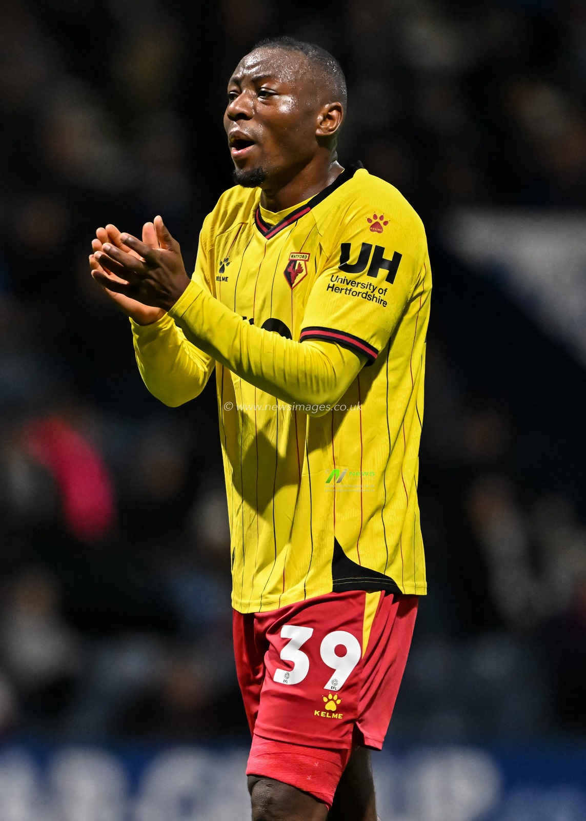 Edo Kayembe of Watford encourages during the Sky Bet Championship match Preston North End vs Watford at Deepdale, Preston, United Kingdom, 2nd October 2024

(Photo by Cody Froggatt/News Images)
