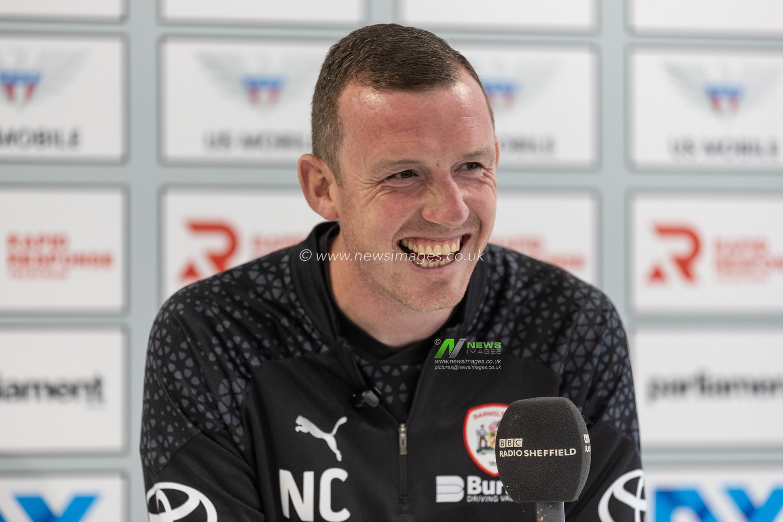Neill Collins Head coach of Barnsley speaks in the Barnsley vs Oxford United pre-match press conference at Oakwell, Barnsley, United Kingdom, 17th August 2023

(Photo by Mark Cosgrove/News Images)