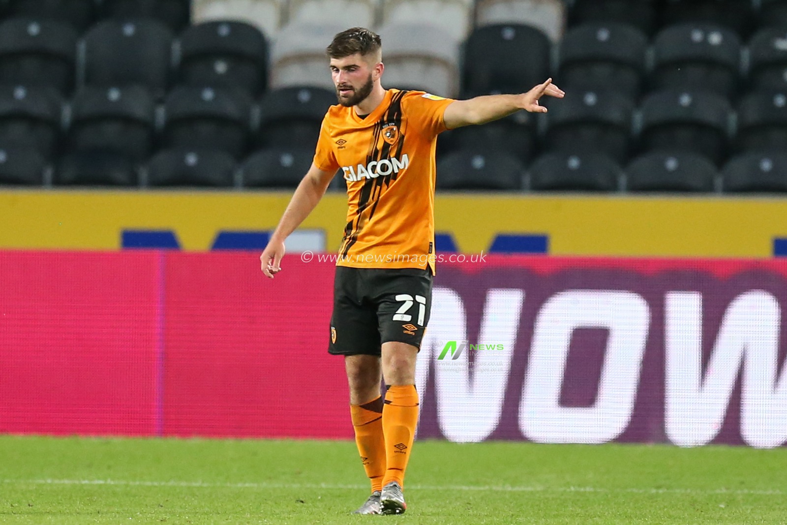 Brandon Fleming #21 of Hull City during the game