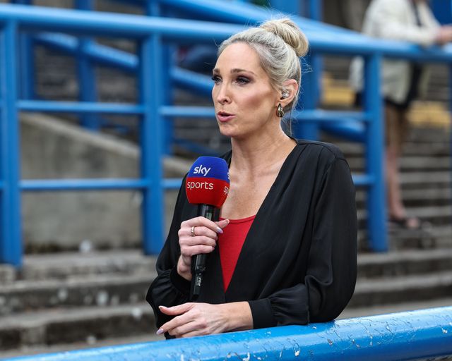 Jenna Brooks of Sky Sports during the Betfred Super League round 23 match Leeds Rhinos vs Hull KR at Headingley Stadium, Leeds, United Kingdom, 21st August 2025

(Photo by Mark Cosgrove/News Images)