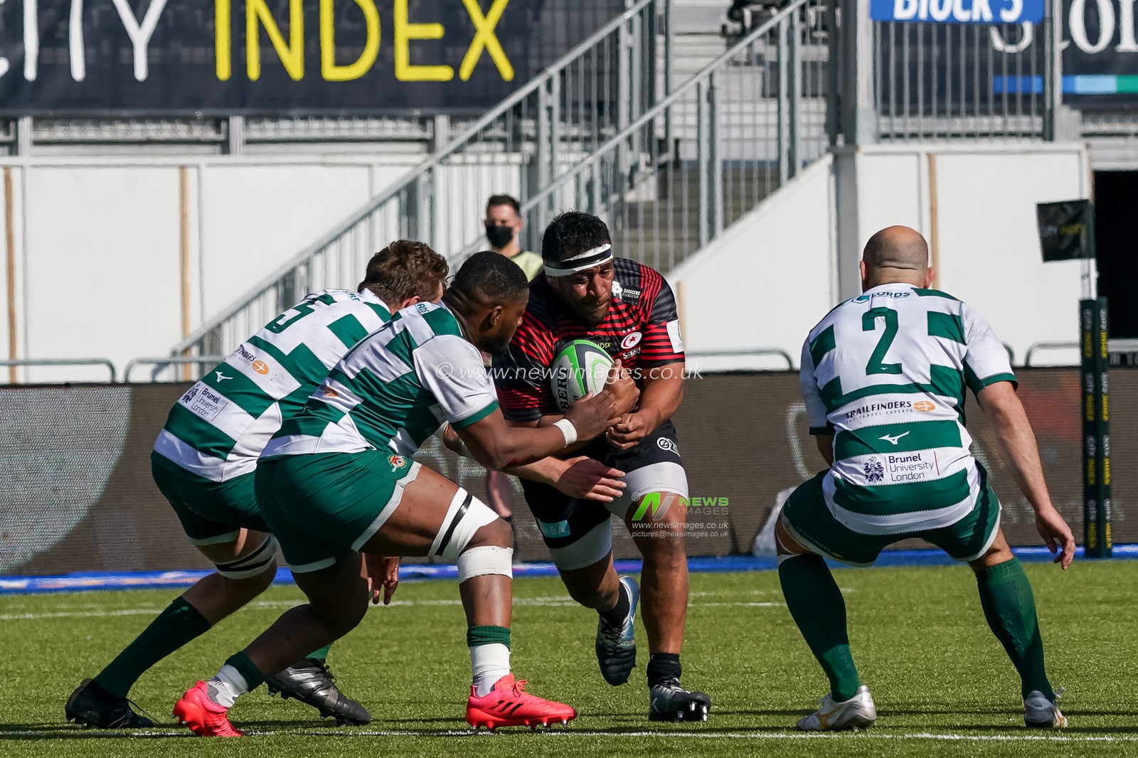 Mako Vunipola #1 of Saracens in action