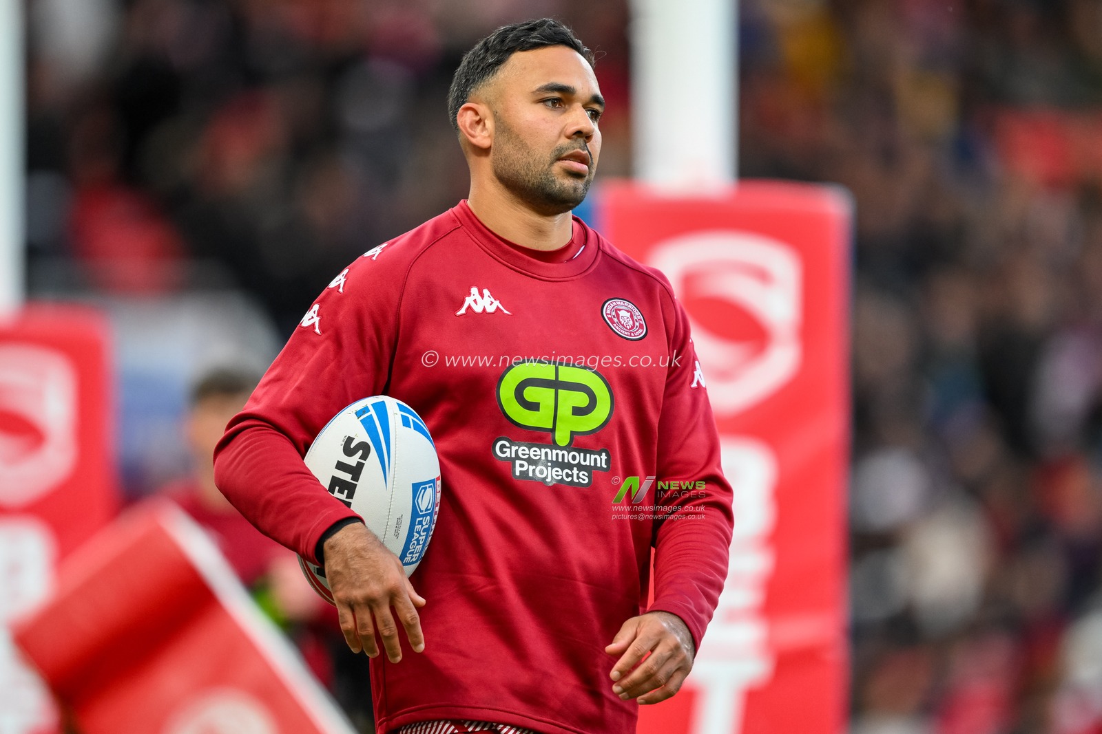 Bevan French of Wigan Warriors warms up prior to the Betfred Super League Grand Final match Wigan Warriors vs Hull KR at Old Trafford, Manchester, United Kingdom, 12th October 2024

(Photo by Craig Thomas/News Images)