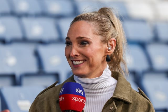Jenna Brooks of Sky Sports Rugby League during the Betfred Super League round 8 match Huddersfield Giants vs Leeds Rhinos at Accu Stadium, Huddersfield, United Kingdom on 17 April 2026

(Photo by Mark Cosgrove/News Images)