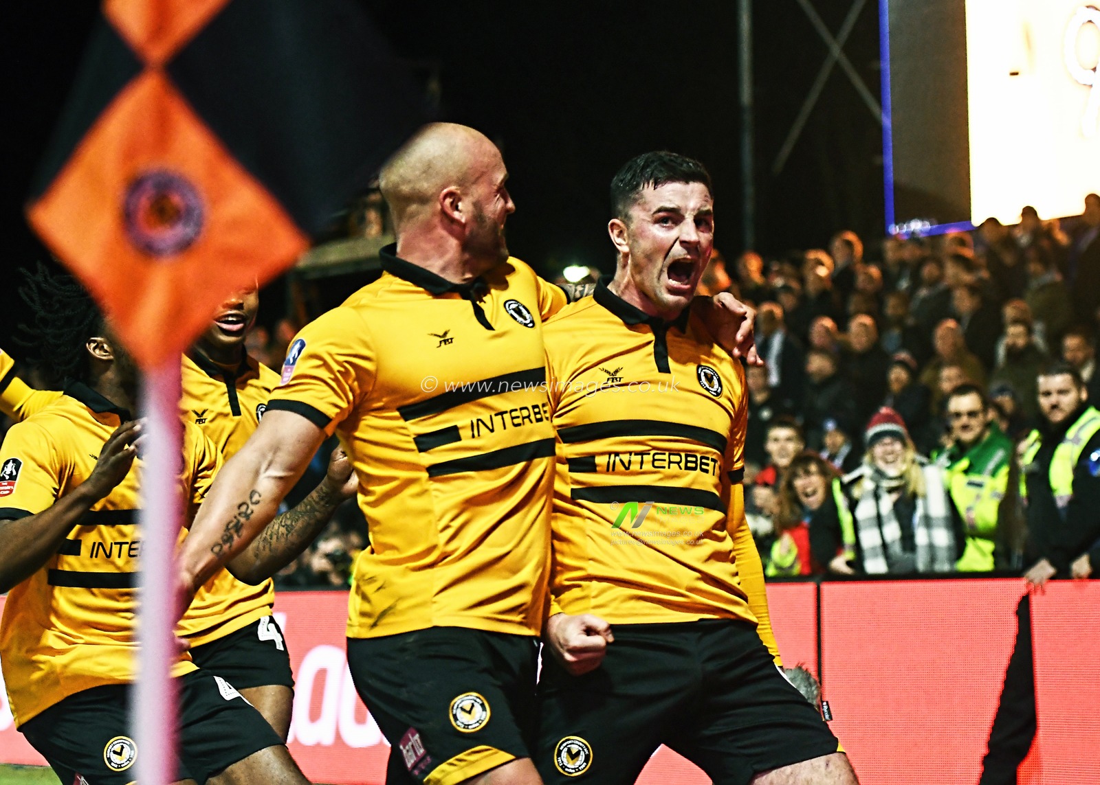 6th January 2019, Rodney Parade, Newport, Wales ; The Emirates FA Cup, 3rd Round, Newport County vs Leicester City : Padraig Amond (09) of Newport County scores his penalty to make it 2-1 to Newport County

Credit: Gareth Dalley/News Images

English Football League images are subject to DataCo Licence