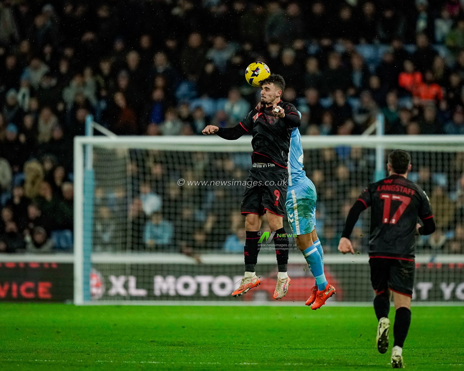Mihailo Ivanović of Millwall battles for the ball  in the air during the Sky Bet Championship match Coventry City vs Millwall at Coventry Building Society Arena, Coventry, United Kingdom, 20th January 2026

(Photo by Maynard Manyowa/News Images)