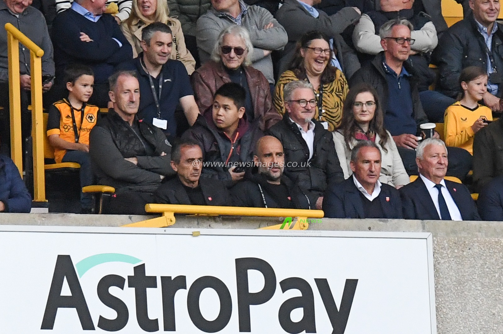 Pep Guardiola Manager of Manchester City sitting in the stands during the Premier League match Wolverhampton Wanderers vs Manchester City at Molineux, Wolverhampton, United Kingdom, 30th September 2023

(Photo by Mike Jones/News Images)