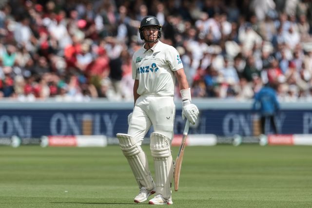 Nathan Smith of New Zealand leaves the field of play after being dismissed during the 1st Rothesay Test Match Day 2 match England vs New Zealand at Lords, London, United Kingdom on 05 June 2026

(Photo by Mark Cosgrove/News Images)