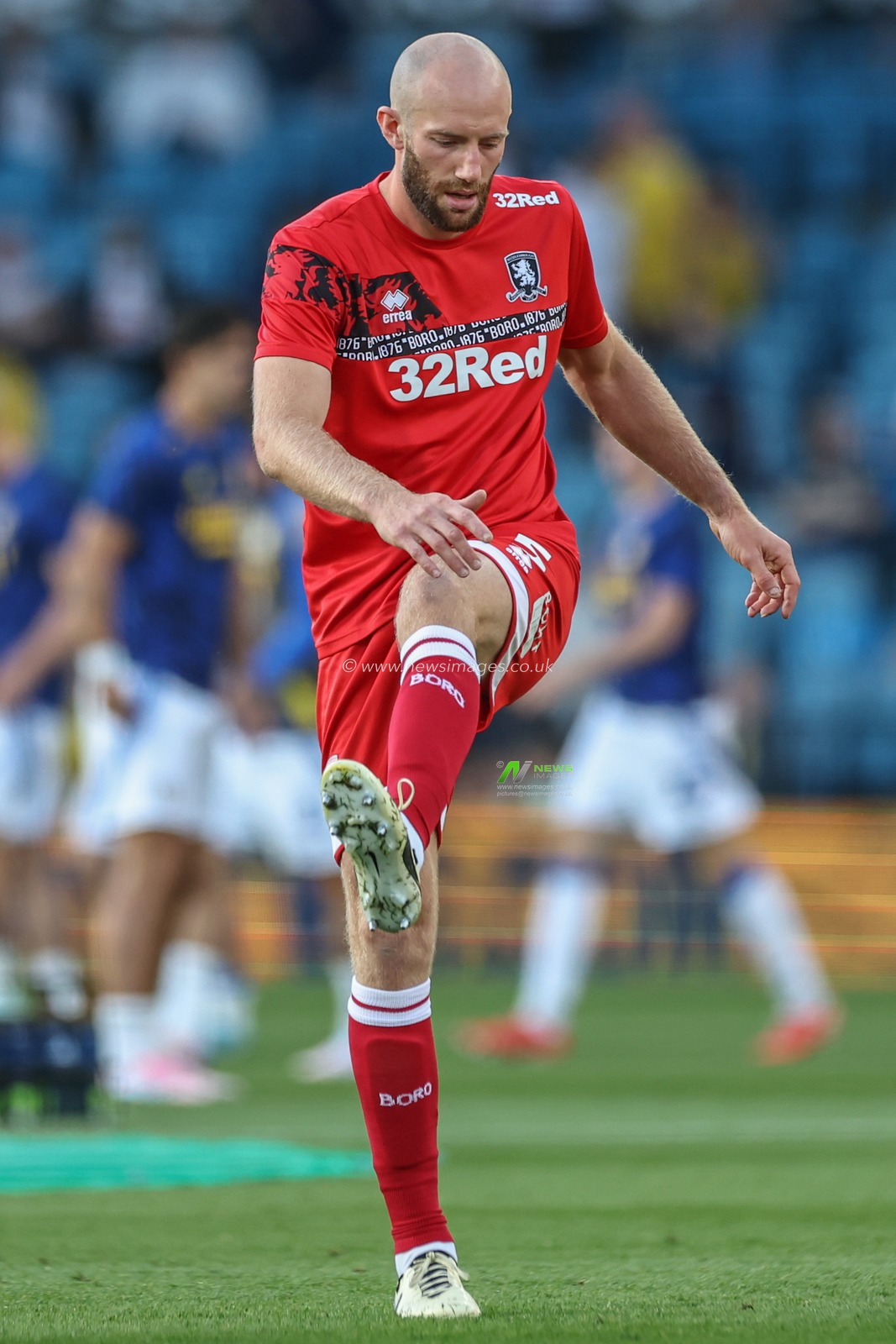 Matt Clarke of Middlesbrough in the pregame warmup session during the Carabao Cup match Leeds United vs Middlesbrough at Elland Road, Leeds, United Kingdom, 14th August 2024

(Photo by Mark Cosgrove/News Images)